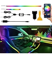 Keiurot Car Interior Lights Dreamcolor Acrylic Interior Car Lights 2 in 1 Smart LED Car Ambient L...