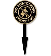 No Soliciting Thank You Yard Sign for Lawn / Outdoor - Double-Sided