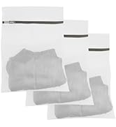 3Pcs Mesh Laundry Bags with Sturdy Zipper, Durable Laundry Room Essentials, Travel Storage Organi...