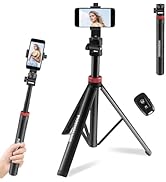 PIOENIMAGE 82'' Selfie Stick Phone Tripod for iPhone, Extendable Cell Phone Stand, Adjustable Lig...