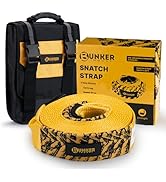 BUNKER INDUST Heavy Duty Tow Strap with Bag Recovery Kit, 3" x 30ft Tree Saver Winch Strap 35,000...