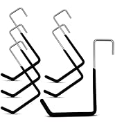 JUJUYACO 6 Pack Rafter Hooks for Hanging Vinyl Coated Large S Hooks for Hanging Ladder Bike Hange...
