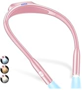 Gritin LED Neck Reading Light,Book Light for Reading in Bed-Eye Caring 3 Colors, Dimmable Brightn...