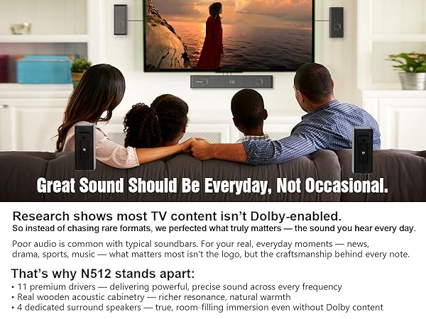5.1.2 real surround sound system