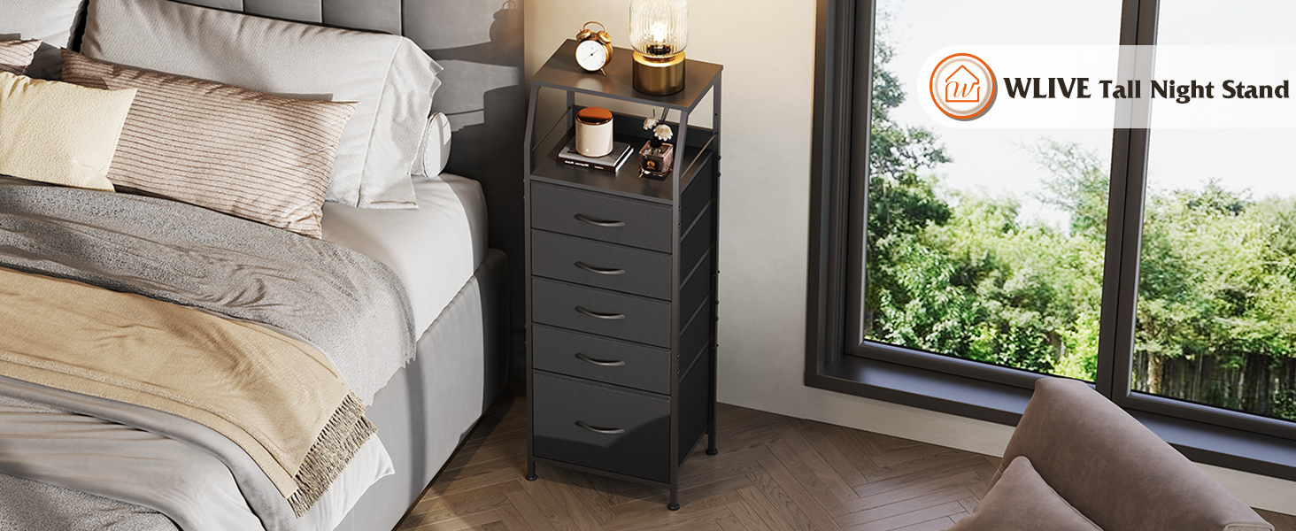 black nightstand 