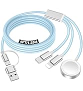 Travel Essentials for Apple Watch Charger,iPhone Charger,3 in 2 Type C/L/Magnetic Fast Charging C...