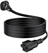 6Ft Flat Plug Short Extension Cord, 90-Degree Plug Low Profile Power Adapter, 3-Prong Indoor Grou...