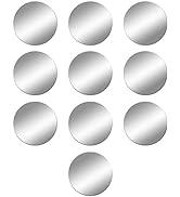 DARENYI 10 Pack 4 inch Round Mirror Sheets, Self Adhesive Mirror Tiles for Walls Decor, Acrylic M...
