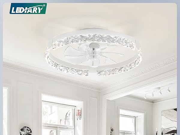 LEDIARY 20 inch ceiling fans with lights 