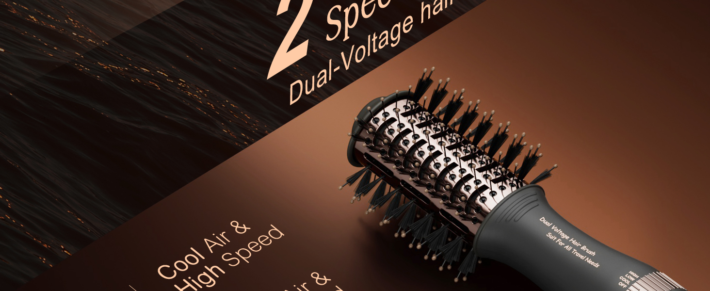 dual voltage hair dryer brush