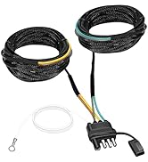 22FT 4-Pin 5-Wire Trailer Wiring Harness,Boat Trailer Wiring Harness, 5 Wire 4 Pin Flat Trailer C...