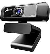 j5create USB Streaming Webcam - 1080P HD with 360° Rotation, High Fidelity Microphone, Plug and P...