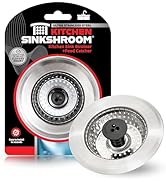 Kitchen SinkShroom Revolutionary Clog-Free Stainless Steel Sink Strainer, Black, 1-(Pack)