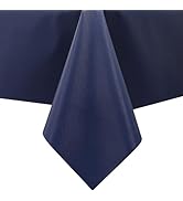 Heavy Duty Vinyl Tablecloth Waterproof Oil-Proof PVC Table Cloth Stain-Resistant Wipeable Rectang...