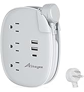 USB C Travel Power Strip,Alitayee Portable Power Strips with 3 Outlets 3 USB Ports Fast Charge, U...