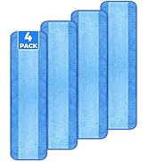 wlich 4-Pack Microfiber Cleaning Pads, 18-Inch Microfiber Mop Pads Compatible with Bona Mop, Wash...