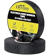Oyviny Wire Harness Cloth Tape 3/4-Inch by 50-Foot (2 Rolls), Self-Adhesive Fabric Tape for Autom...