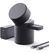 iWALK 3 in 1 Wireless Charging Stand with Auto Rotation, Charging Station with Magnet for Apple D...