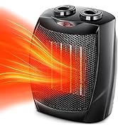 Kismile Small Space Heater Electric Portable Heater Fan for Home and Office Ceramic Fan Heaters w...