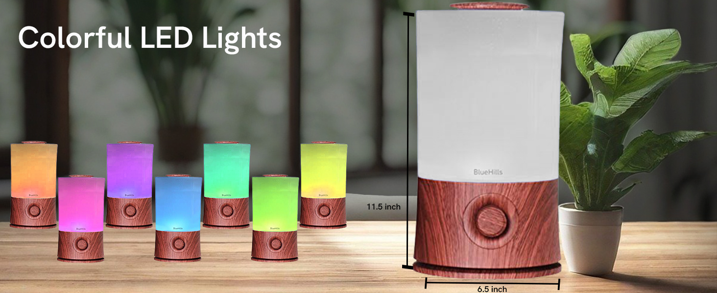 dark wood grain 2000ml extra large essential oil diffuser for huge high mist output deffusers