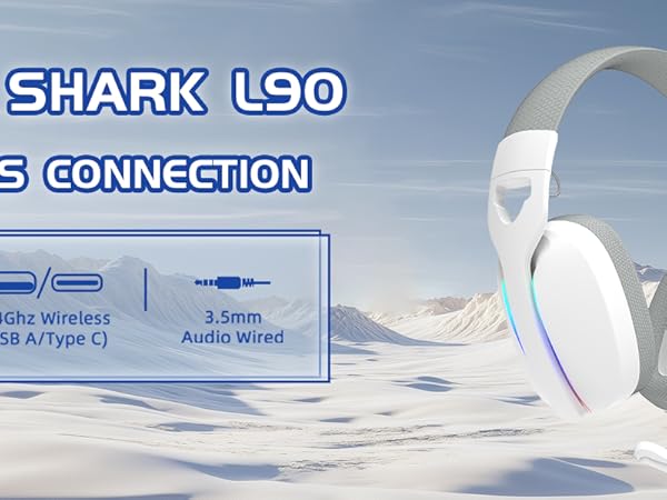 ATTACK SHARK L90 Ultralight Wireless Gaming Headset