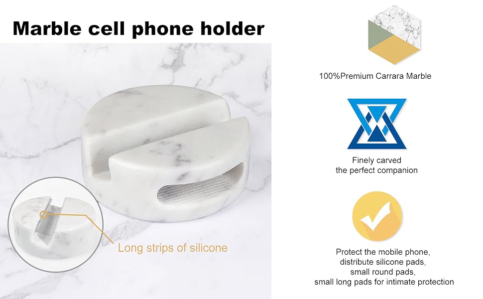 Marble phone holder assembly