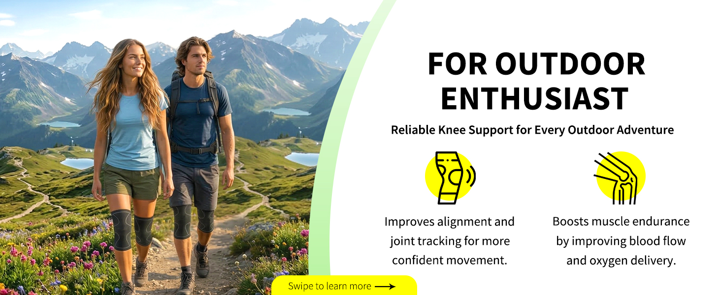 Knee Compression Sleeve Best Knee Brace Support Workout Joint Pain Relief Arthritis Injury recover