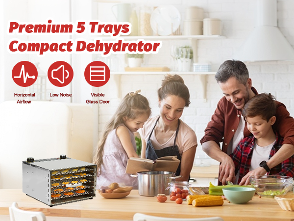 Premium 5 Trays Compact Dehydrator