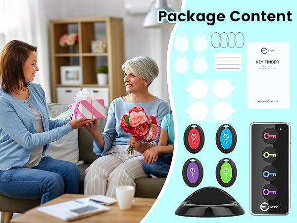 sky Key Finder Locator with Sound 85dB Item Trackers 131ft Range Beeper Tags Wireless Key Finders