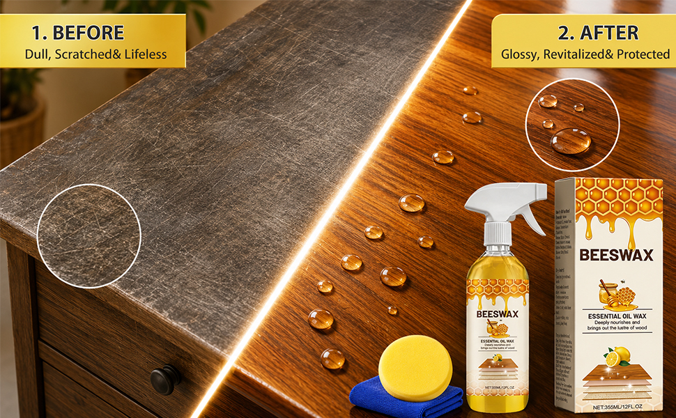 Beeswax Wood Polish Spray