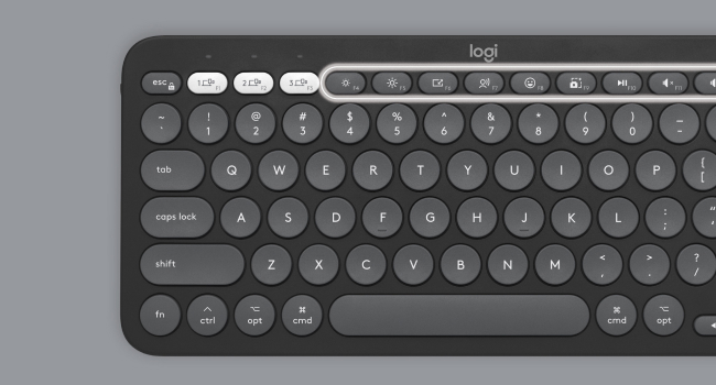 zoom of the keyboard of pebble combo 2 for mac wireless keyboard and mouse bundle