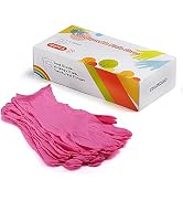 Kids Gloves Disposable, Nitrile Gloves - Latex Free, Powder Free - for Crafting, Painting, Cleani...