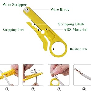 This Yellow Network Wire Stripper can Strip Cable Perfectly.