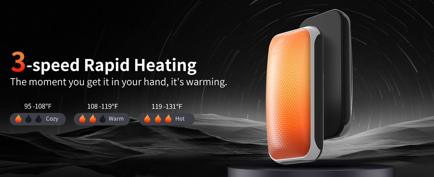 3 levels adjustable temperature electric hand heater warmers for frozen fingers Raynauds relief