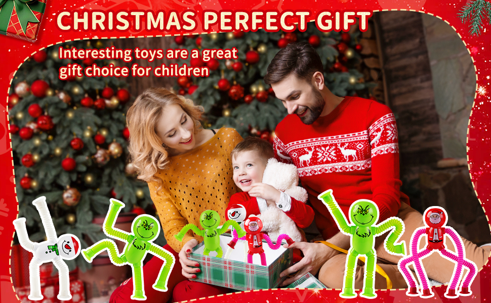 Christmas Pop Tubes Sensory Toys
