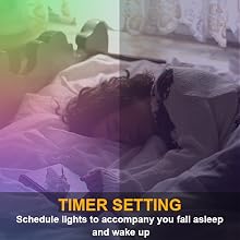 magic color led strip lights with timer