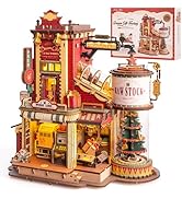 ROBOTIME 3D Wooden Puzzles for Adults, Factory Wooden Music Box EAB01, Gift for Craft Enthusiast ...