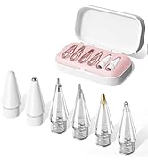 Replacement Tips for Apple Pencil Pro/ 2nd Gen/1st Gen/USB C, 6 Pack Upgraded iPad Pen Tips with ...