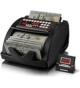 Aneken Money Counter with Value Count, UV/MG/IR Counterfeit Detection for Dollars Euros Machine w...