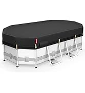 QH.HOME 10x16Ft Oval Pool Cover,[2026 Super Windproof with Patented Tightening Device&amp;Easy to Ins...