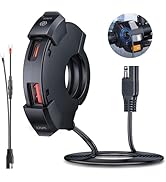 RANDPOW Circle Design Motorcycle USB Charger, 30W Type C PD & 18W QC3.0 USB-A Motorcycle Phone Ch...