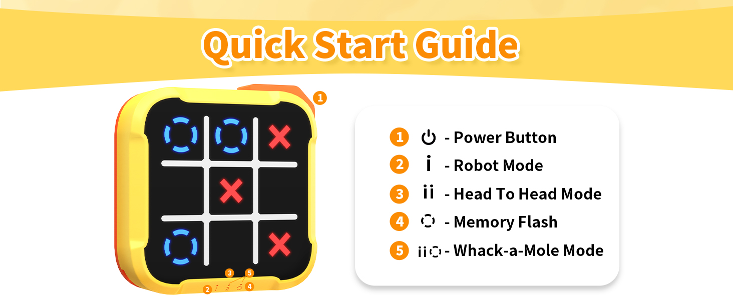 Tic Tac Toe Game Console 1-4 Player Fun Game for Kid Adult All Ages Family Game Night Exercise Brain