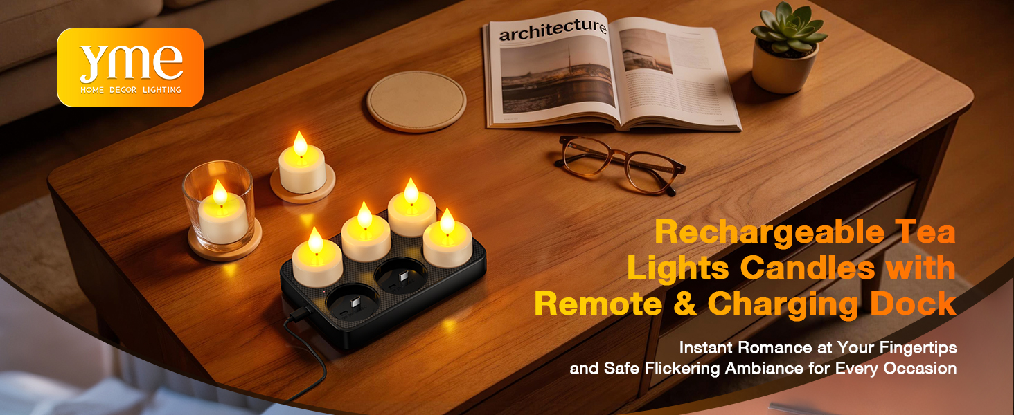 flameless votive tealight candles with remote and charger storage base