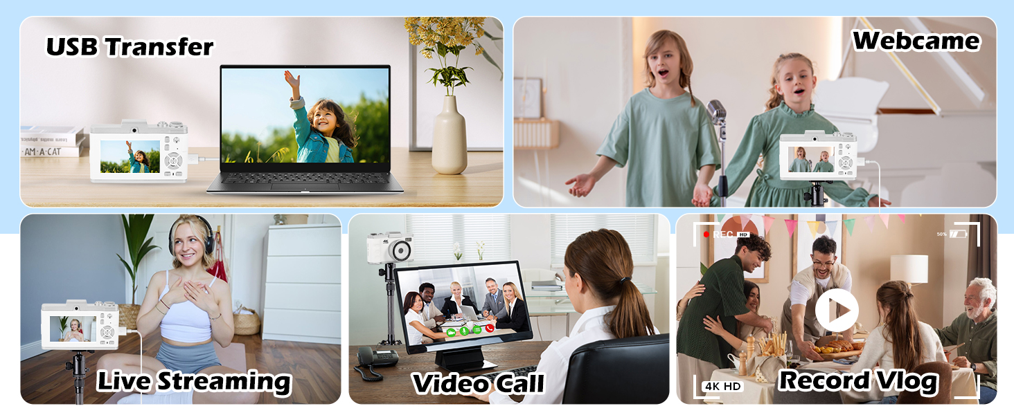 Digital Camera,Autofocus 4K Vlogging Camera