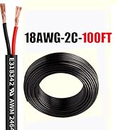 18 Gauge 2 Conductors Premium Electrical Wire 18 AWG Electrical Wire Stranded PVC Cord Copper Cab...