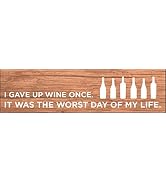 Happy Hour, Gave Solid Wood Fun and witty wine plaques, 16 x 4 x 1 inches