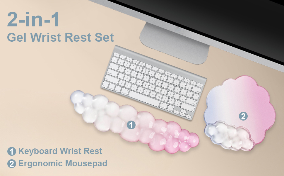 gel wrist rest set for keyoard and mouse