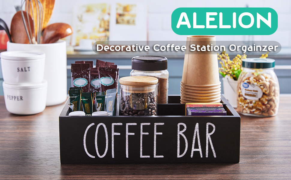 black coffee bar organizer