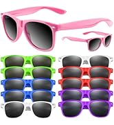 ASTARON 12 Pack Party Sunglasses Bulk Neon Party Favors for Beach Wedding Party Pool Party Supplies