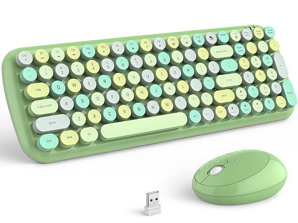green keyboard mouse